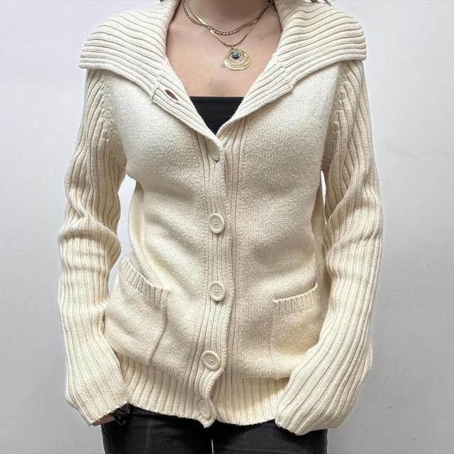 Vintage cream slouchy cardigan