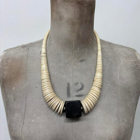 Oversized chunky beaded statement necklace