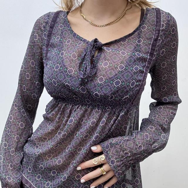 Sheer floral fairy floaty blouse