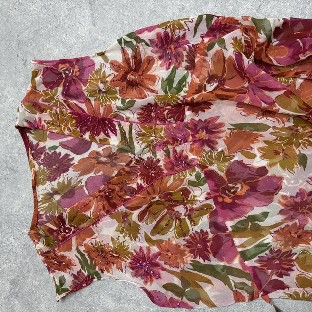 Sheer floral summer dress