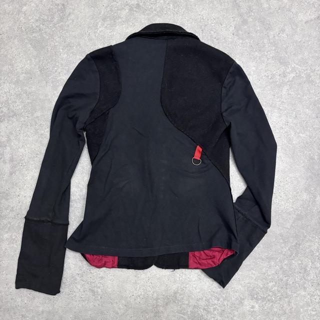 Black graphic flared jacket blazer
