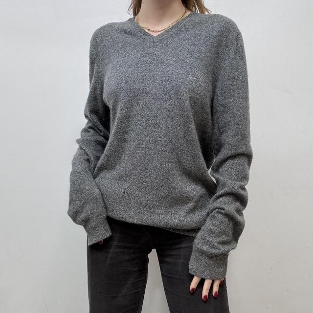 Grey slouchy cashmere jumper