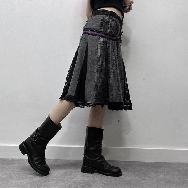 Flared fairy tweed skirt