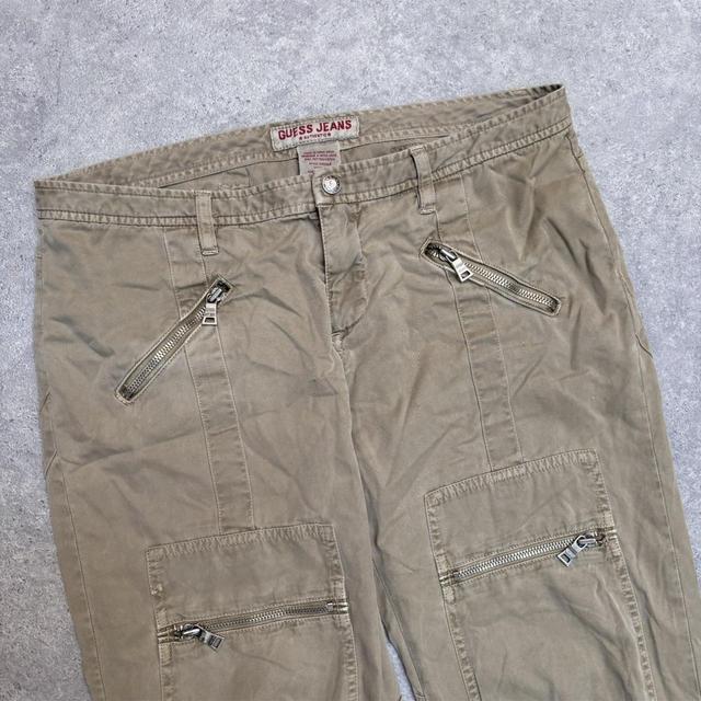 Khaki lace up cargo trousers