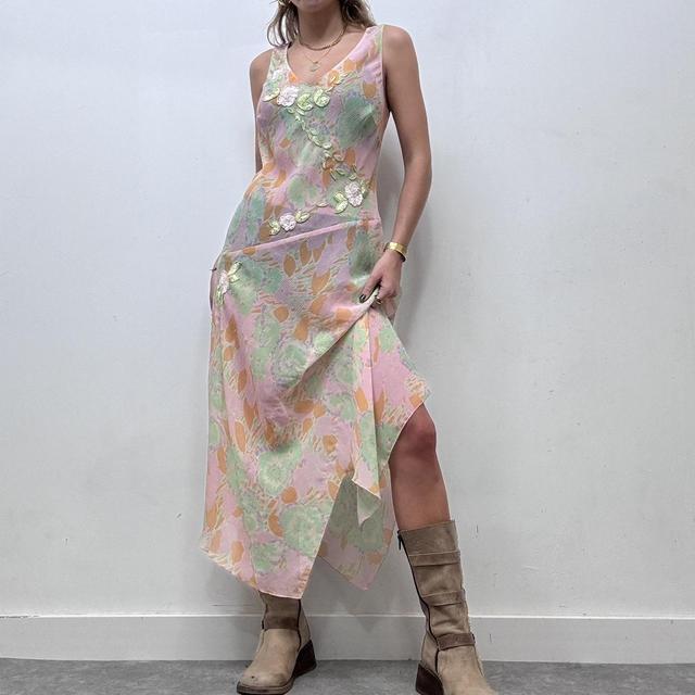 Sheer pastel floral fairy maxi dress