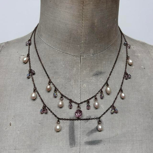 Drape fairy flower necklace