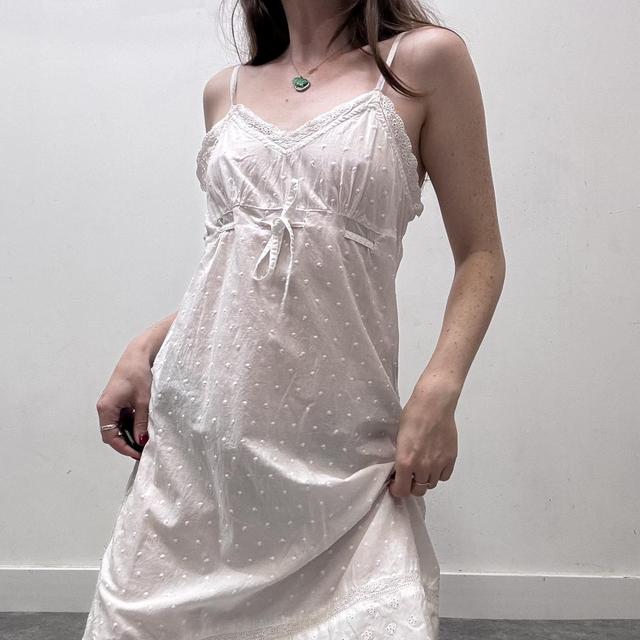 White cotton nightie slip dress