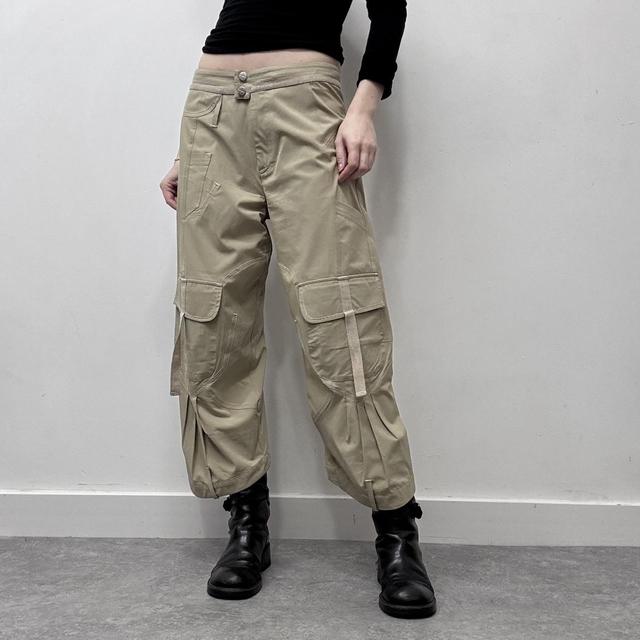 Tan puff balloon cargo pants