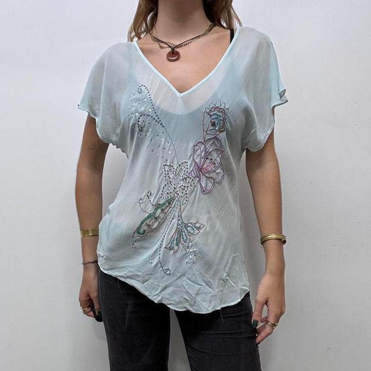 Sheer beaded fairy top