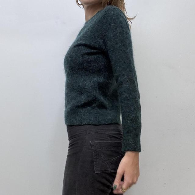 Green wool mohair jumper