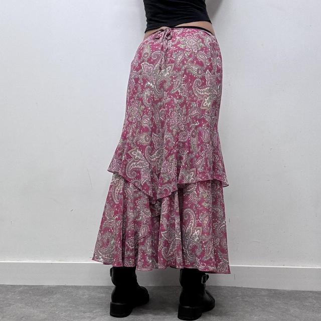 Layered paisley fairy maxi skirt