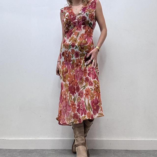 Sheer floral summer dress