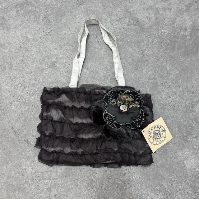 Ruffle coquette lace bag
