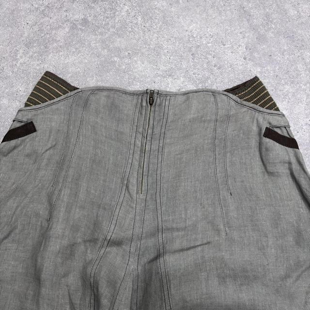 Khaki flared distressed fairy skirt