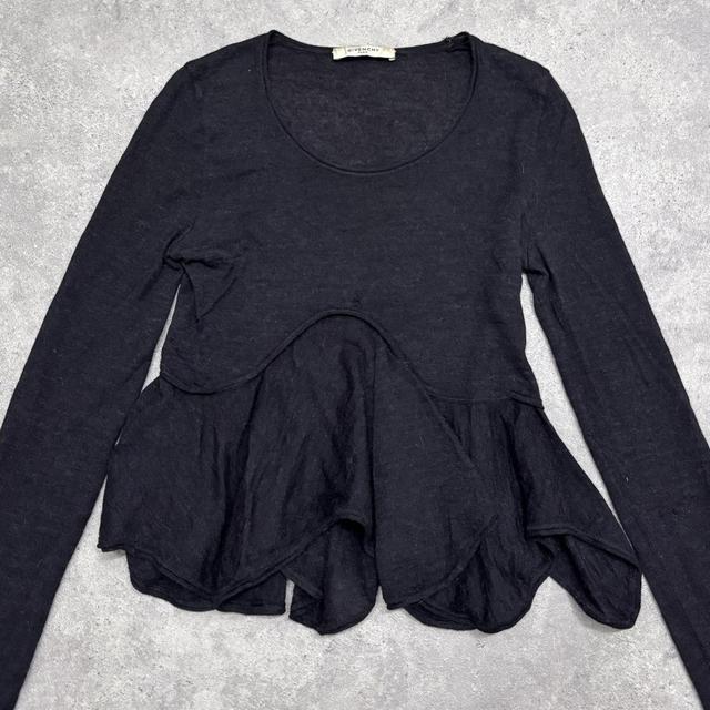 Sheer vintage Givenchy flared knit jumper