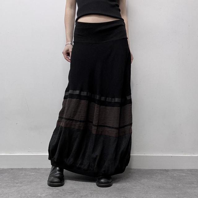 Cop Copine puff striped maxi skirt