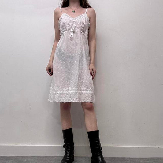 White cotton nightie slip dress