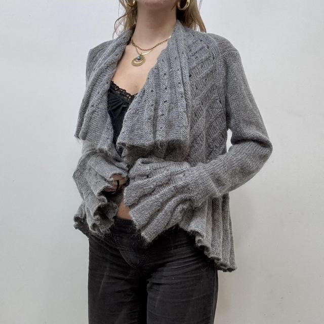 Knitted floaty mohair cardigan