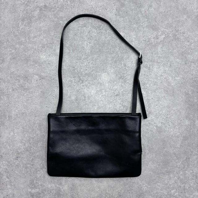 Black leather COS crossbody bag