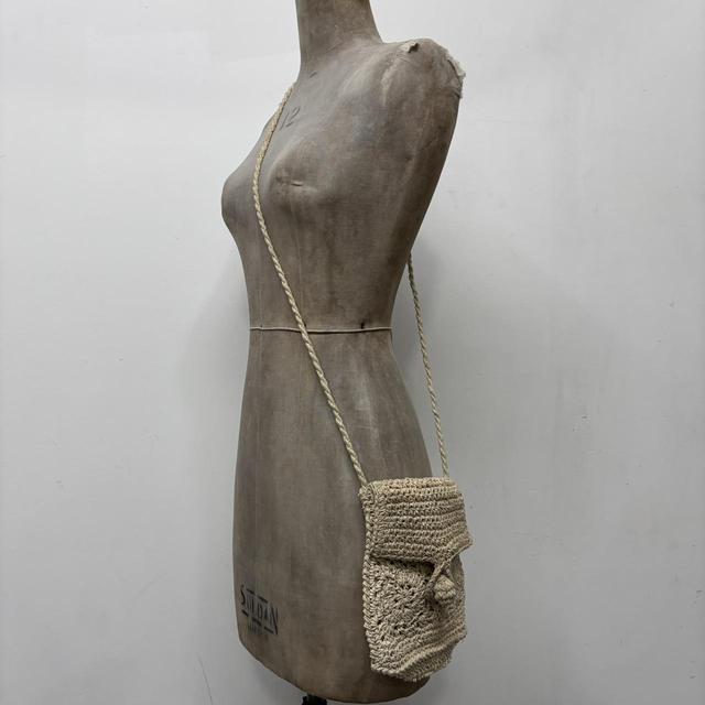 Woven straw crossbody bag