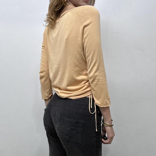 Slouchy knit ruched knit top