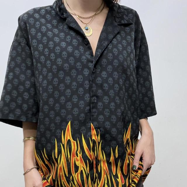 Vintage grunge flame shirt