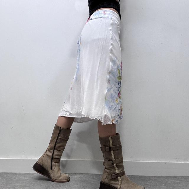 Silk floaty fairy watercolour skirt