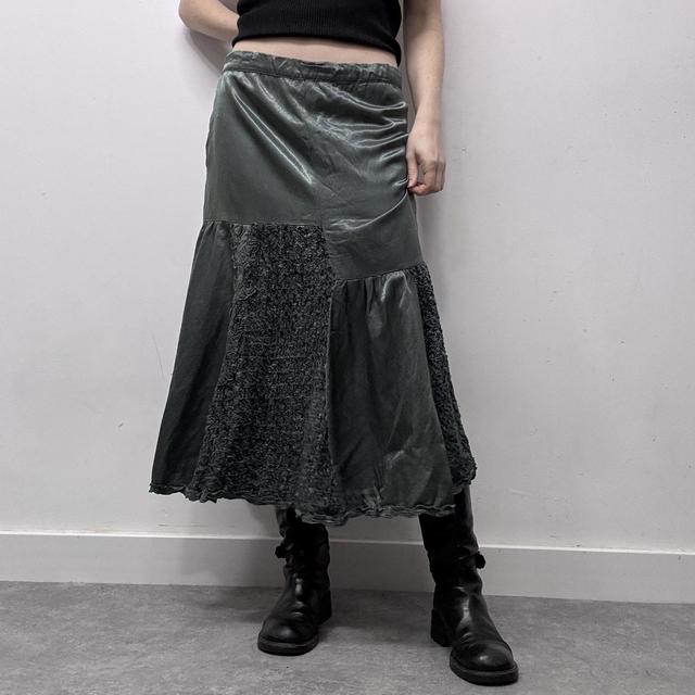 Blue satin patchwork fairy skirt