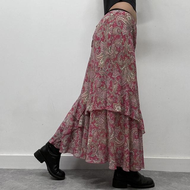 Layered paisley fairy maxi skirt