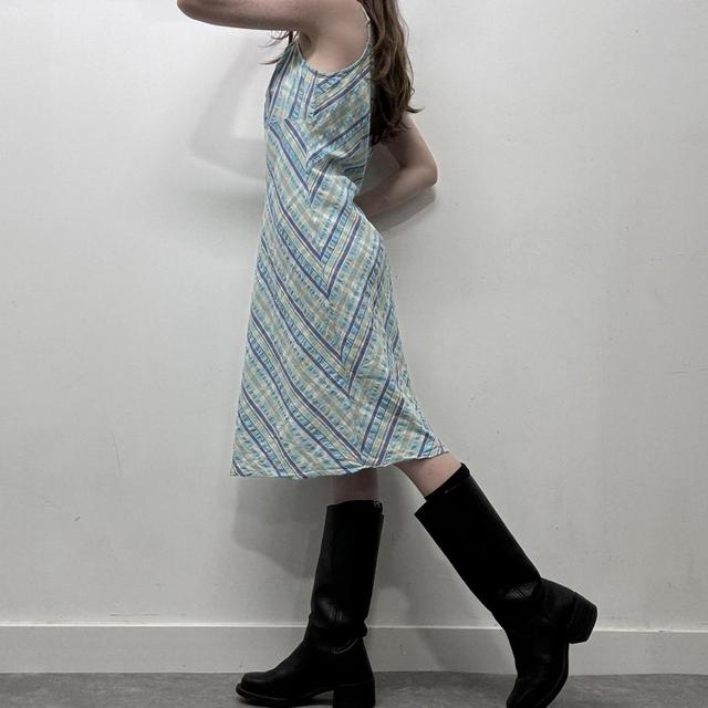 Cotton checked summer dress
