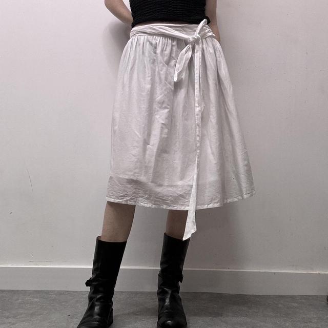 White cotton puff skirt