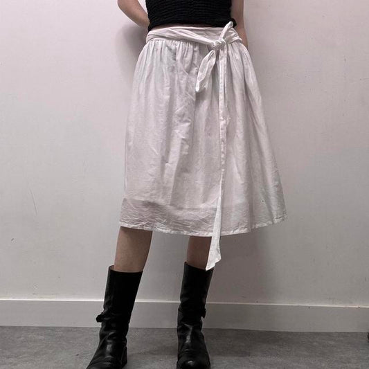 White cotton puff skirt