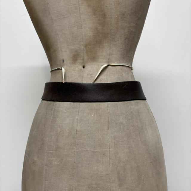 Brown slouchy buckle belt