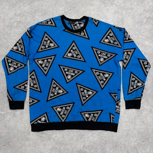 Oversized moschino printed jumper