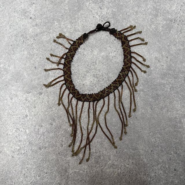 Drape beaded collar neclace