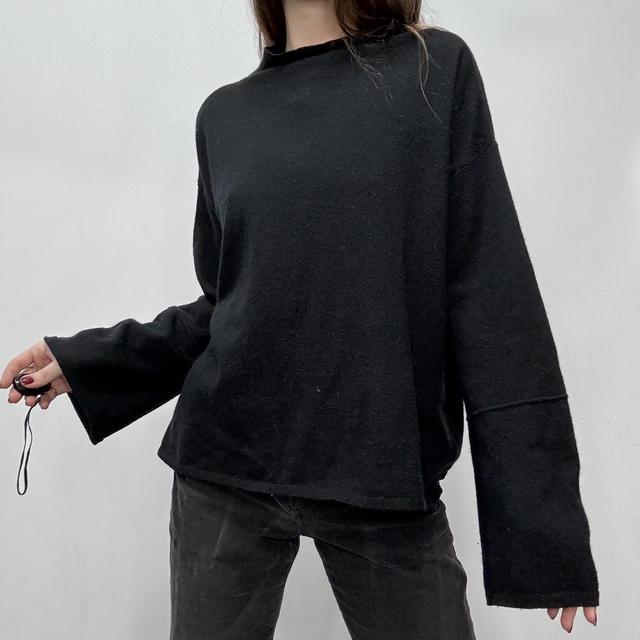 Black slouchy wool jumper
