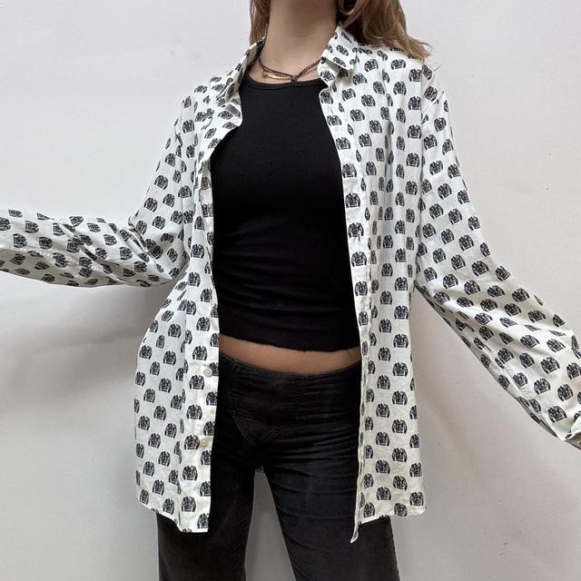 Vintage moschino printed shirt