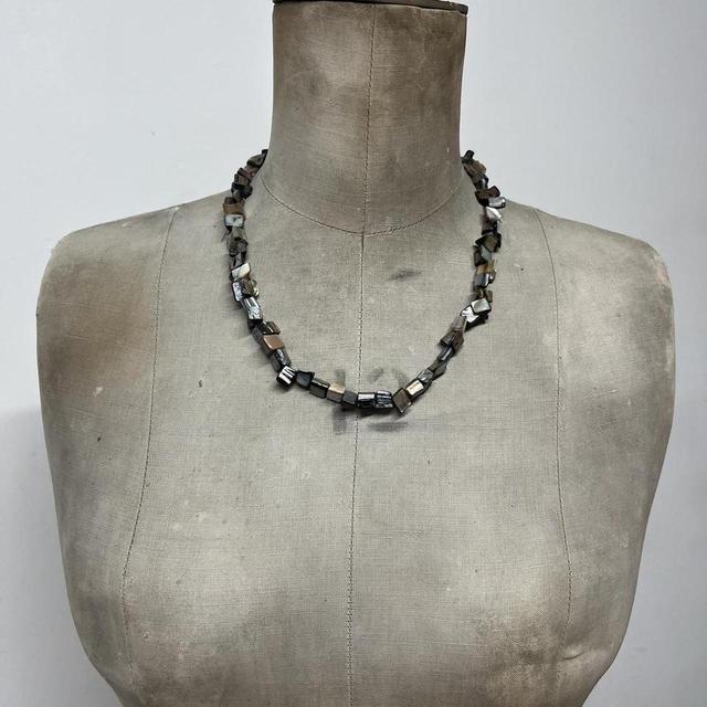 Grunge fairy pearl bead necklace