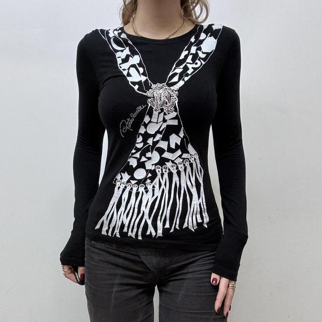 Graphic printed cavalli y2k tshirt