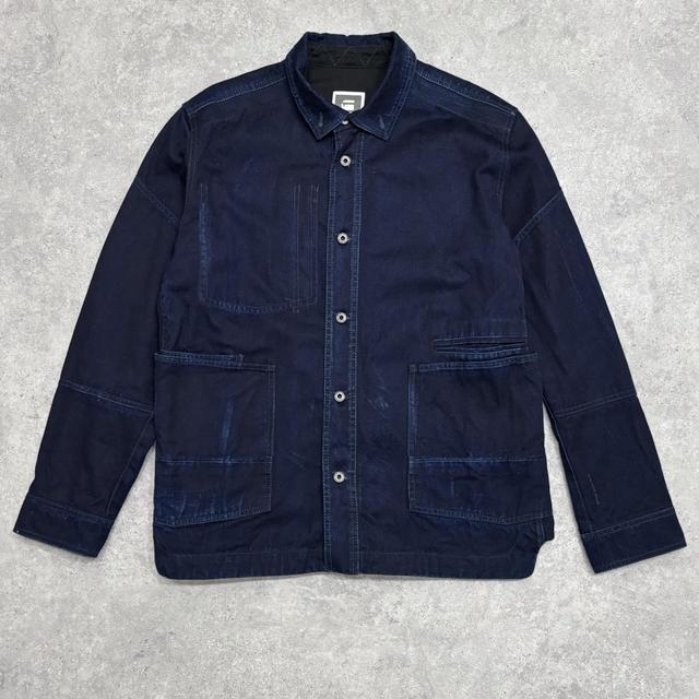 Navy denim chore vintage jacket