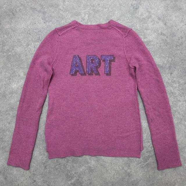 Pink slouchy knitted cashmere cardigan