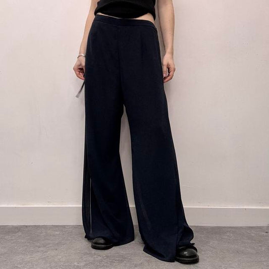 Sheer layered wide leg trousers
