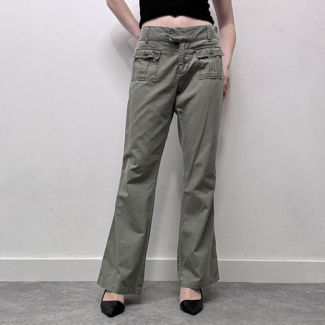 Khaki Ralph lauren cargo flared trousers