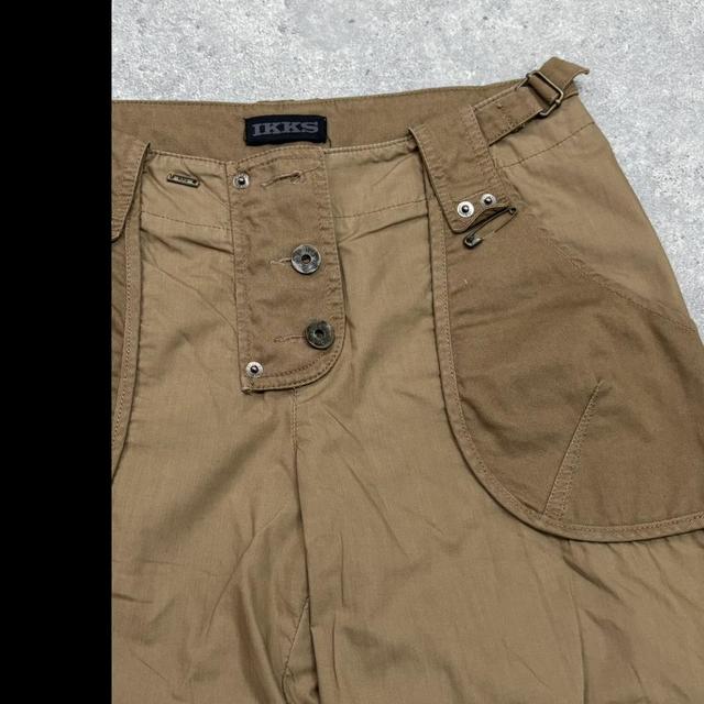 Tan brown cropped flare utility pants