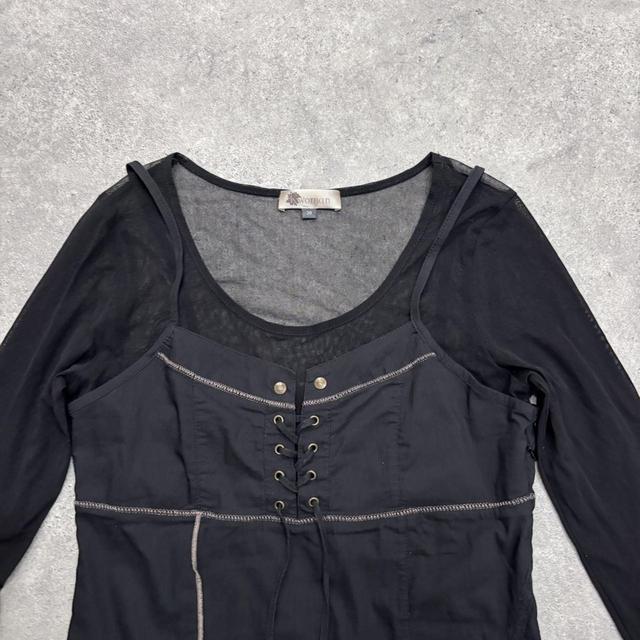 Black grunge corset mini dress