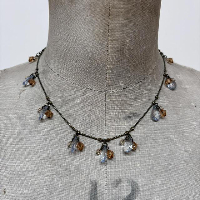 Delicate gemstone crystal necklace
