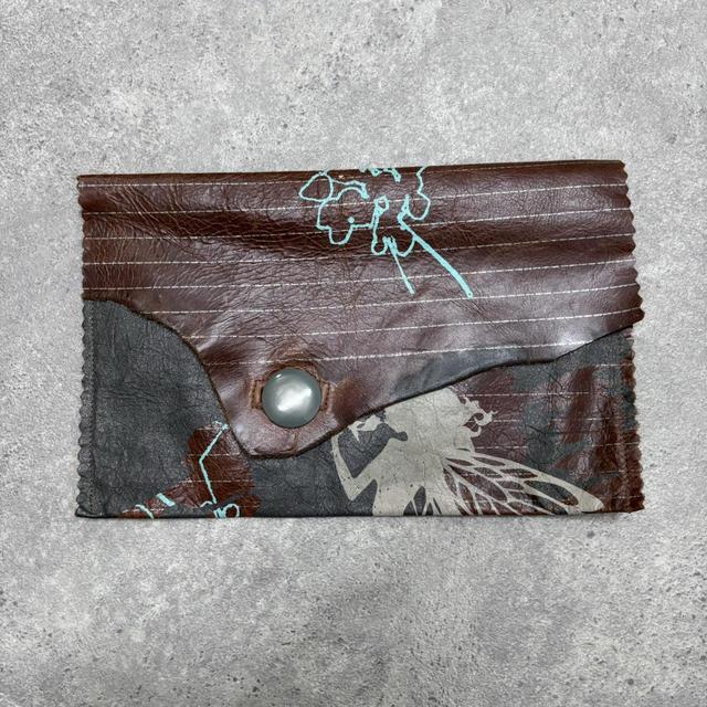 Pinstripe leather fairy fray bag