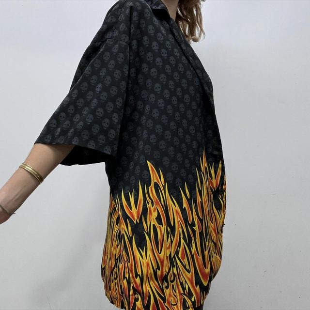 Vintage grunge flame shirt