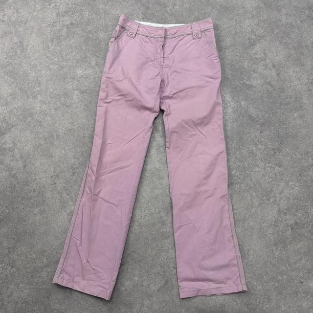Pink wide leg cargo trouser pants