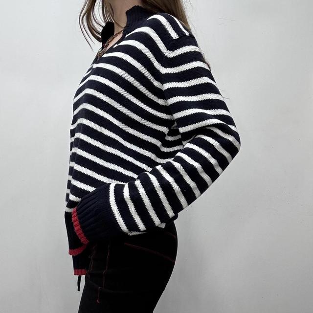 Knitted striped slouchy oversized jumper